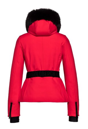 Lyžiarska bunda Goldbergh HIDA Jacket Real Fox Fur Ruby Red