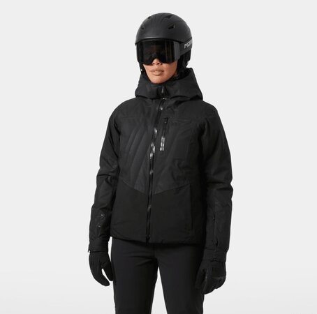 Lyžiarska bunda Helly Hansen W Valdisere 3.0 Jacket Black Embossed Stripes