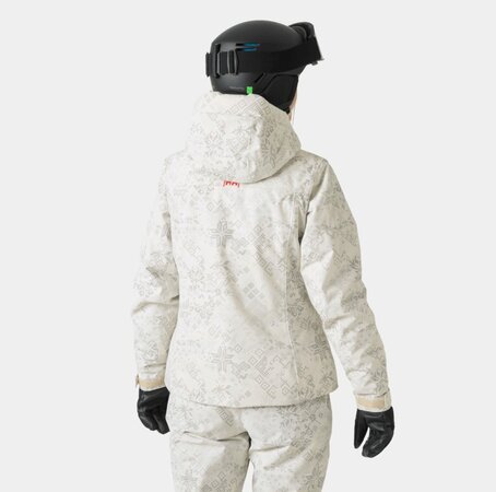 Lyžiarska bunda Helly Hansen W Valdisere 3.0 Jacket Cream New Nordic AOP