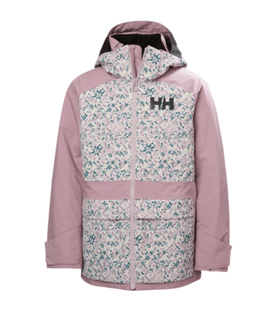 Lyžiarska bunda Helly Hansen JR Girl Stellar Jacket 2.0 Purple Clay AOP