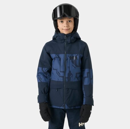 Lyžiarska bunda Helly Hansen JR Summit 2.0 Jacket Dark Blue AOP