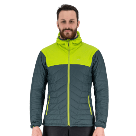 Pánska bunda Karpos Lyskamm Evo Dark Slate/Lime Green