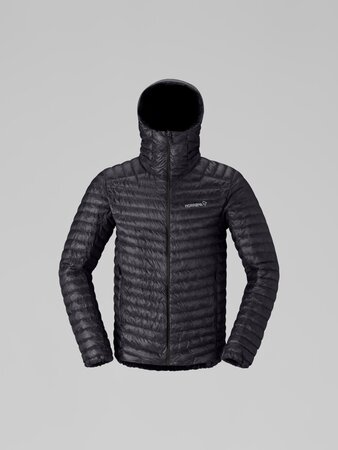 Zimná bunda Norrona trollveggen down⁸⁰⁰ super light Hood Caviar Black