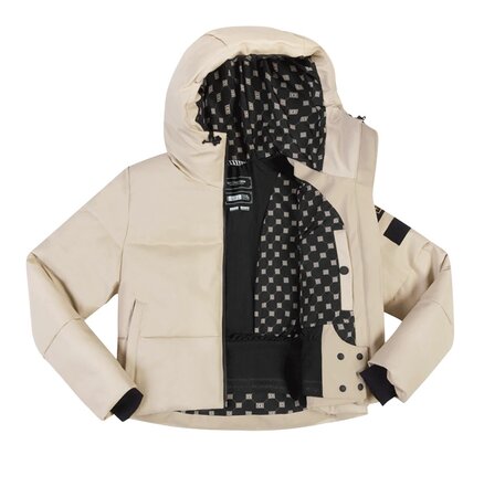 Zimná bunda One more Cropped Puffer Jacket Mosaico/Mosaico/Black