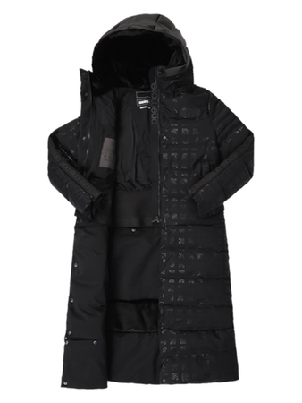 Kabát One more Transformable Eco-Down +1 Coat Printed Alfanero/Black/Black
