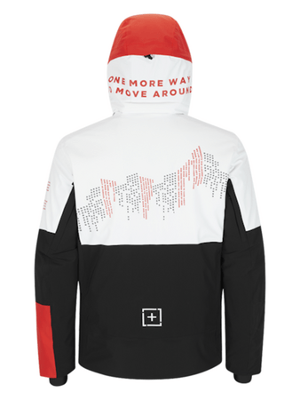 Lyžiarska bunda One more Insulated Ski Jacket Printed Olimpic White/Black/Bacio