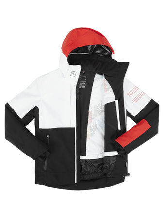 Lyžiarska bunda One more Insulated Ski Jacket Printed Olimpic White/Black/Bacio