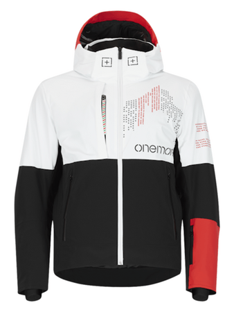 Lyžiarska bunda One more Insulated Ski Jacket Printed Olimpic White/Black/Bacio