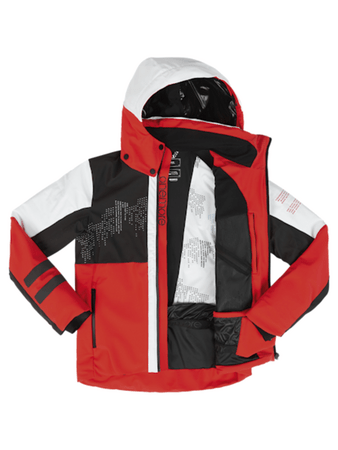 Lyžiarska bunda One more Light Insulated Ski Jacket Printed Olimpic Black/Bacio/White