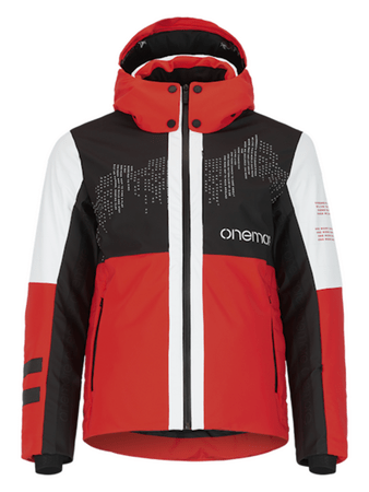 Lyžiarska bunda One more Light Insulated Ski Jacket Printed Olimpic Black/Bacio/White