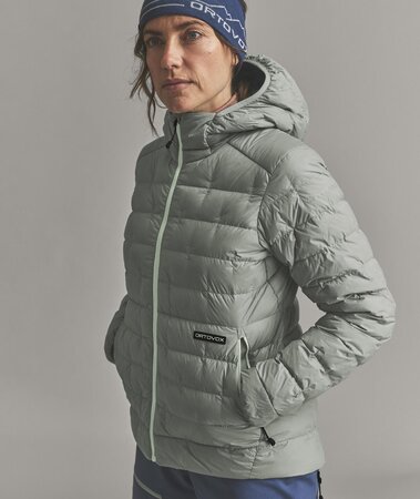 Zimná bunda Ortovox Downwool 180 Hooded Jacket W Green Sage