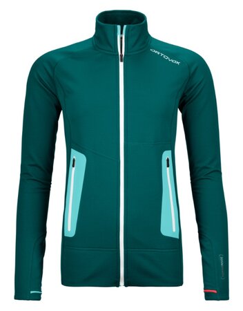 Bunda Ortovox W's Fleece Light Jacket Pacific Green