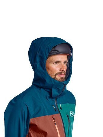 Pánska bunda Ortovox 3L Deep Shell Jacket Petrol Blue