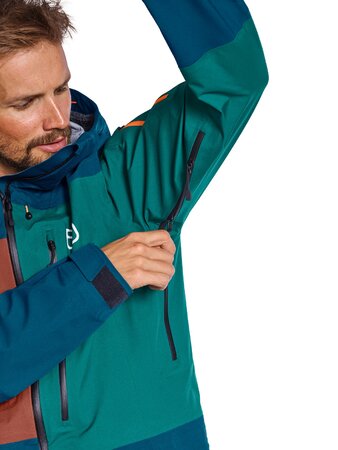 Pánska bunda Ortovox 3L Deep Shell Jacket Petrol Blue