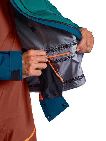 Pánska bunda Ortovox 3L Deep Shell Jacket Petrol Blue