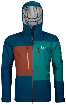Pánska bunda Ortovox 3L Deep Shell Jacket Petrol Blue