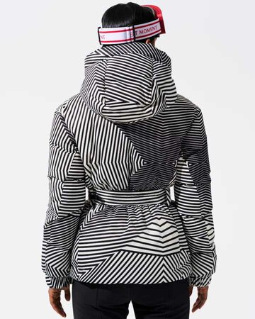 Lyžiarska bunda Perfect Moment Candice Ski Parka Warped Star Print - Black/Snow White