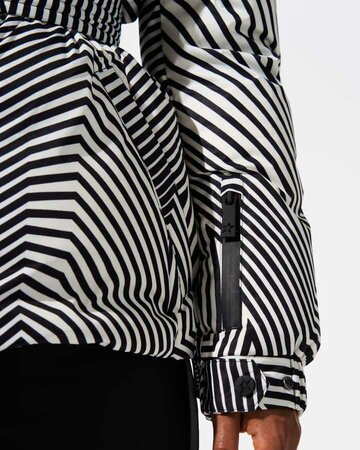 Lyžiarska bunda Perfect Moment Candice Ski Parka Warped Star Print - Black/Snow White