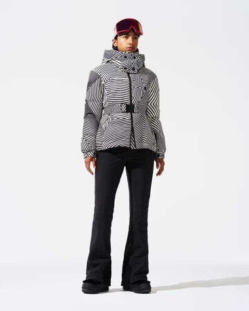 Lyžiarska bunda Perfect Moment Candice Ski Parka Warped Star Print - Black/Snow White