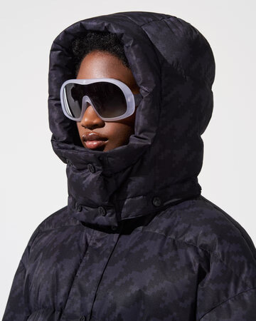 Lyžiarska bunda Perfect Moment Maya Down Parka Jacket Houndstooth Black