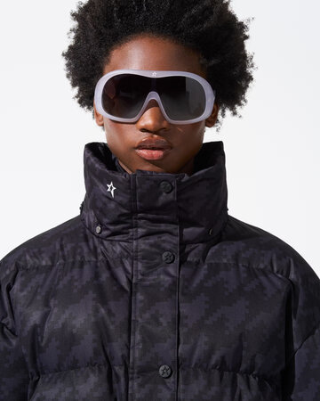 Lyžiarska bunda Perfect Moment Maya Down Parka Jacket Houndstooth Black