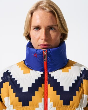 Lyžiarska bunda Perfect Moment Nevada Duvet Chevron/Canary Yellow