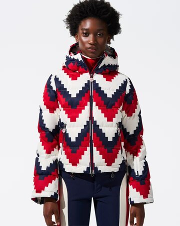 Lyžiarska bunda Perfect Moment Polar Flare Ski Jacket II Chevron Print Red Lyžiarska bunda Perfect Moment Polar Flare Ski Jacket II Chevron Print Red