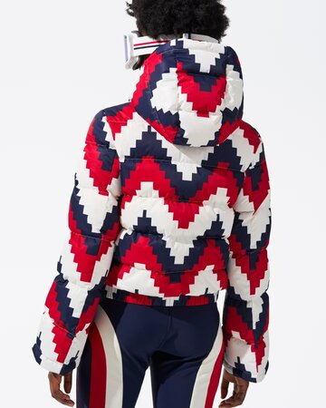 Lyžiarska bunda Perfect Moment Polar Flare Ski Jacket II Chevron Print Red Lyžiarska bunda Perfect Moment Polar Flare Ski Jacket II Chevron Print Red