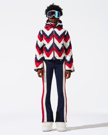 Lyžiarska bunda Perfect Moment Polar Flare Ski Jacket II Chevron Print Red Lyžiarska bunda Perfect Moment Polar Flare Ski Jacket II Chevron Print Red