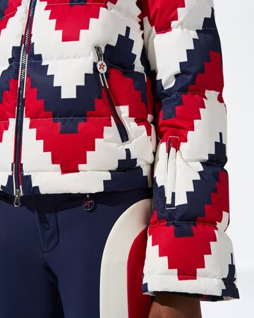 Lyžiarska bunda Perfect Moment Polar Flare Ski Jacket II Chevron Print Red Lyžiarska bunda Perfect Moment Polar Flare Ski Jacket II Chevron Print Red