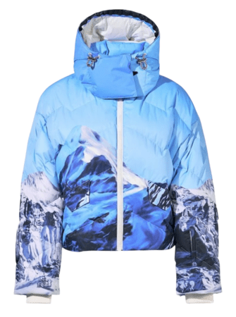 Lyžiarska bunda Perfect Moment Mountain Puffer Ski Jacket Ski Lift Print Lyžiarska bunda Perfect Moment Mountain Puffer Ski Jacket Ski Lift Print