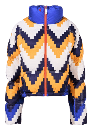 Lyžiarska bunda Perfect Moment Nevada Duvet Chevron/Canary Yellow