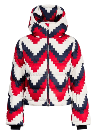 Lyžiarska bunda Perfect Moment Polar Flare Ski Jacket II Chevron Print Red Lyžiarska bunda Perfect Moment Polar Flare Ski Jacket II Chevron Print Red
