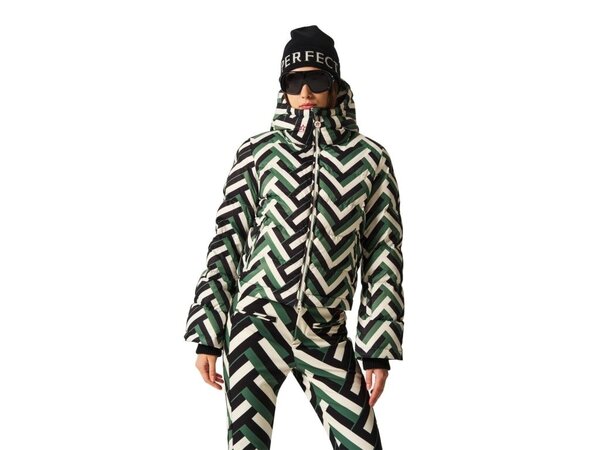 Lyžiarska bunda Perfect Moment Polar Flare Ski Jacket III Waffle Print/Green