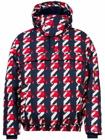 Lyžiarska bunda Perfect Moment Thom Insulated Popover Ski Jacket Spray Houndstooth/Red