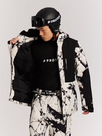 Lyžiarska bunda Protest PRTFaded Kit Offwhite