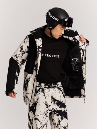 Lyžiarska bunda Protest PRTFaded Kit Offwhite
