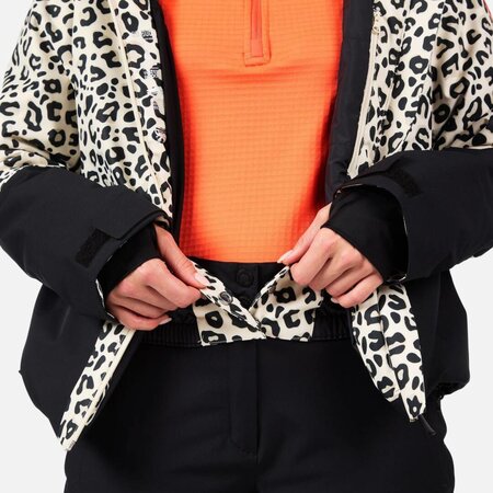 Lyžiarska bunda Rossignol W Rochrun Allover Nature Wild Leopard Print