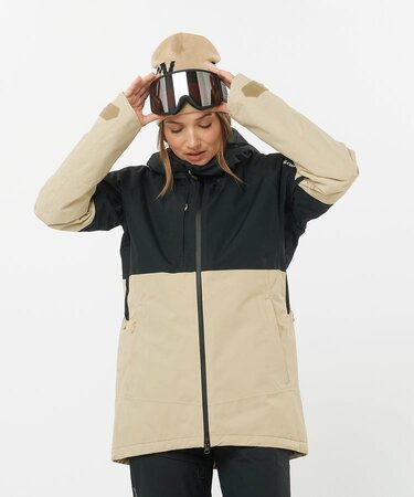 Lyžiarska bunda Salomon Bashley Puff Jkt Update W Deep Black/White