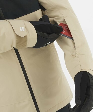 Lyžiarska bunda Salomon Bashley Puff Jkt Update W Deep Black/White