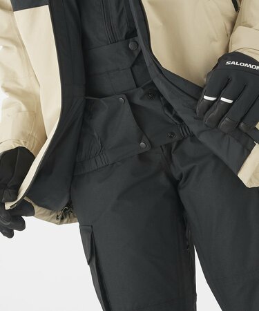 Lyžiarska bunda Salomon Bashley Puff Jkt Update W Deep Black/White