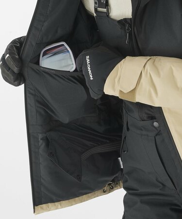 Lyžiarska bunda Salomon Bashley Puff Jkt Update W Deep Black/White