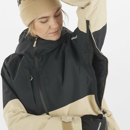 Lyžiarska bunda Salomon Bashley Puff Jkt Update W Deep Black/White