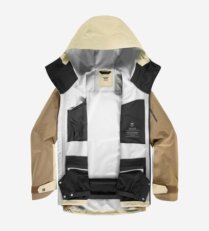 Lyžiarska bunda Salomon Absolute 3L Jacket Men White Pepper/Shitake Lyžiarska bunda Salomon Absolute 3L Jacket Men White Pepper/Shitake