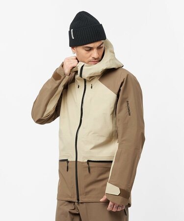 Lyžiarska bunda Salomon Absolute 3L Jacket Men White Pepper/Shitake Lyžiarska bunda Salomon Absolute 3L Jacket Men White Pepper/Shitake