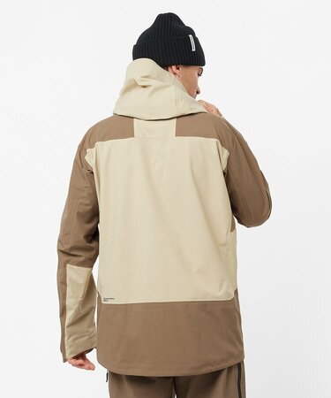 Lyžiarska bunda Salomon Absolute 3L Jacket Men White Pepper/Shitake Lyžiarska bunda Salomon Absolute 3L Jacket Men White Pepper/Shitake