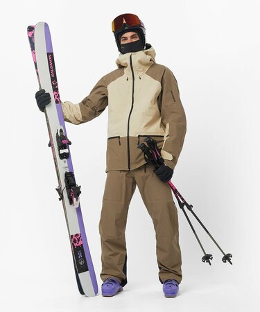 Lyžiarska bunda Salomon Absolute 3L Jacket Men White Pepper/Shitake Lyžiarska bunda Salomon Absolute 3L Jacket Men White Pepper/Shitake