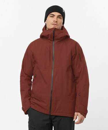 Lyžiarska bunda Salomon Transfer Puff Jacket Rum Raisin