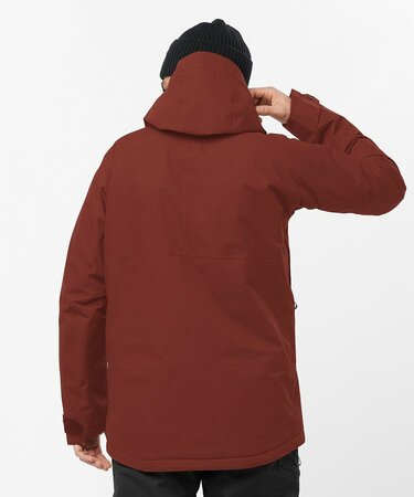 Lyžiarska bunda Salomon Transfer Puff Jacket Rum Raisin