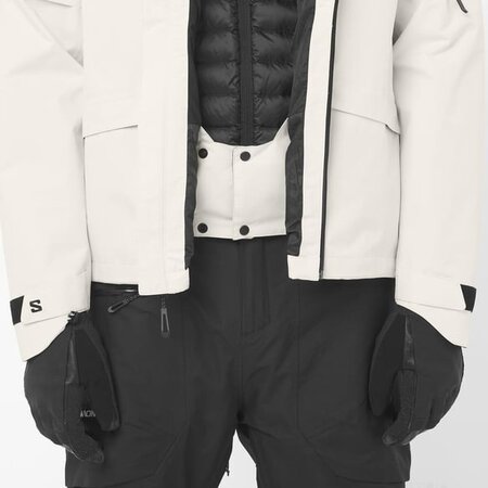 Lyžiarska bunda Salomon Venom Full Zip Jacket M Whisper White